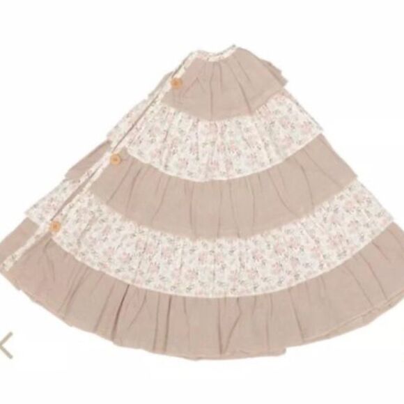 NEW! Beautiful Farmhouse Ruffled Christmas Tree Skirt Floral Country Victorian - Picture 4 of 4